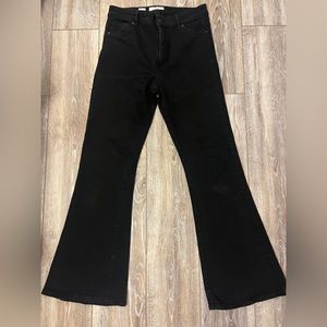 Bershka flared jeans black